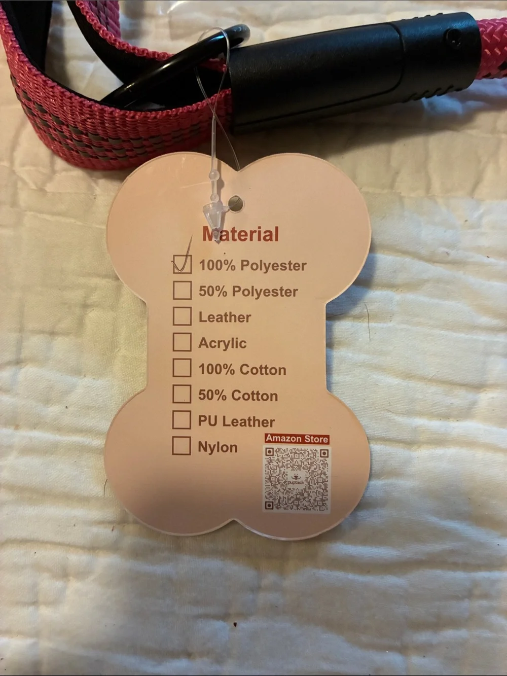 Pink Dog Training Leash with Carabiner Clip-Brand New